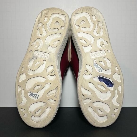 Womens ALEXANDER MCQUEEN Oversize Burgundy Red Leather Trainers / Size 6.5 - Picture 7 of 9